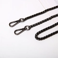 Fashion gunmetal woven metal chain strap with rotatable lobster clasps for handbags - Lantern Chain / 125cm / Gunmetal