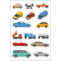 DIY cartoon road track car stickers set with various colorful vehicle designs - Car Stickers - Style A