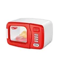 Kids toy microwave oven in red and white with internal rotating tray and roast chicken - Microwave