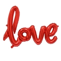 Palloncino in alluminio Love rosso corsivo per decorazioni di matrimoni e San Valentino - 108*64cm / Rosso