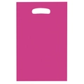 Single pink pearlescent gift bag with die-cut handle for birthday party candy storage - Rose Red