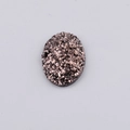 Oval metallic bronze druzy resin stone with sparkling crystalline texture for DIY jewelry - Metallic Bronze (23)