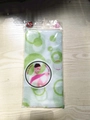Exfoliating nylon bath towel with green bubble pattern in transparent packaging - Printed Green