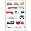 Kids DIY cartoon road and transport stickers with taxi, police car and train designs - Car Stickers - Style B