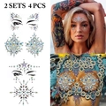 Close-up of holographic face and body gems featuring stars and moon shapes in two sets - Set 29