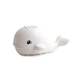 Detail of white whale toy block with smooth matte finish and stackable brick top - Whale / Single Piece / White