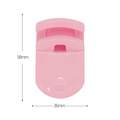 Mini pink plastic eyelash curler portable compact cosmetic tool for daily makeup 58x36mm - Transparent Purple PVC Boxes