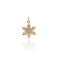 Pendentif flocon de neige plaqué or et zircons pour la création de bijoux DIY - Doré