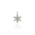 Pendentif flocon de neige en zircone micro-pavé pour la création de bijoux DIY - Or Blanc