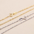 S925 sterling silver rope chains in gold and silver finish with Italy hallmark tags - Water Wave Chain / Gold