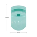 Mini green plastic eyelash curler portable cosmetic makeup beauty tool 58x36mm size - Transparent Pink PVC Box