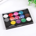 Wasserbasiertes 15-Farben-Gesichts- und Körperbemalungs-Set mit Palette und Pinsel - 15 Farben Palette (inkl. 2 Weiß)