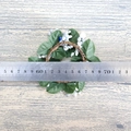 Artificial white berry wreath with green leaves and vine base measuring 12cm diameter - White Berry Small Wreath