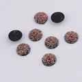 Macro-opname van 14mm kleurrijke hars cabochons met glinsterende textuur en platte rug - 14mm / Holografisch Veelkleurig
