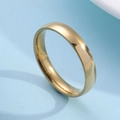 Minimalist 4mm polished stainless steel band ring in bright golden finish - US 6 / 4mm / Gold