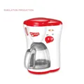 Kids pretend play toy coffee machine in red and white with a translucent grey pot - Coffee Maker