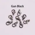 Dettaglio di fermagli a moschettone in nero fucile per creazione di gioielli fai-da-te - Confezione da 10 Pezzi-10*5mm(301) / Canna di Fucile