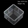 Clear acrylic storage box for jewelry and DIY parts, size 9x9x5.7cm weight 64g - Acrylic 9x9x5.7 Small Square Box