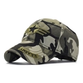 Classic woodland camouflage cotton baseball cap with U.S. ARMY star wing embroidery - Adjustable / Jungle Camouflage