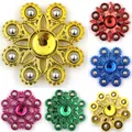 Colorful eight-bead fidget spinners in various metallic gear and flower shapes - 8 Steel Balls Electroplated