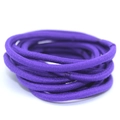 3mm high elasticity purple hair ties with durable soft knit texture for girls - Deep purple