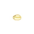 Cute golden cartoon coffee bean enamel pin badge with polished metallic finish - Gold