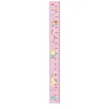 Pink cartoon canvas height chart for kids with whales and rabbits motifs, 10-190cm scale - Pink Base Animal