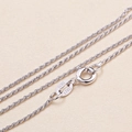 S925 sterling silver twist rope chain necklace with Italy stamp and spring clasp - Rope Chain Necklace