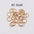 Macro detail of KC Gold open jump rings for DIY jewelry making and necklace assembly - 0.5*3mm (200Pcs/Pack) / KC Gold