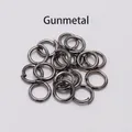 Macro-opname van gunmetal buigringen voor DIY-sieraden en kettingverbindingen - 0.5*3mm (200 stks/pak) / Gunmetal