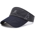 Visière de sport gris foncé et noir avec maille respirante et logo SPORTS pour course - Réglable / gris foncé