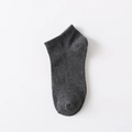 Herren Füßlinge in Dunkelgrau aus Baumwollmischung mit elastischem Rippbündchen Uni - Socken Ohne Verpackung / Dunkelgrau