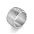 Matte black stainless steel ring featuring Carpe Diem and Lieben engraved text - 10# / Steel