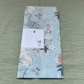 Japanese style light blue floral envelope featuring crane and cherry blossom patterns - Ink Painting Style Envelope 1PC