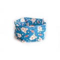 Blue cooling pet bandana for dogs featuring cartoon Frenchie and bone patterns - S (30-45cm) with Ice Packs / Blue French Bulldog