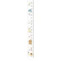 Hanging canvas growth chart for children featuring colorful hand-drawn cartoon animals - Animal Style B