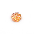 8mm round orange resin druzy cabochon with sparkling crystal cluster texture for DIY jewelry - Orange Style (10)