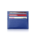 Blue litchi grain leather card holder with multiple slots on a white background - KB31 Multi-slot / Blue