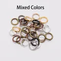 Mix kleur metalen buigringen voor DIY sieraden in goud, zilver en brons tinten - 0.7*4mm (200 stks/pak) / Meerkleurig