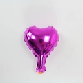 5-inch purple heart-shaped foil balloon with metallic finish for wedding and party decor - Heart / Rose Red