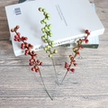 Künstliche Beerenweige auf einem Buch, ideal für DIY-Deko und Tischdekorationen - Roter und grüner Beerenweig