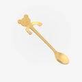 Golden 304 stainless steel coffee spoon with cute teddy bear handle design - Bear / Bright Gold