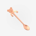Rose gold stainless steel coffee spoon with cute teddy bear handle design - Bear / Rose Gold