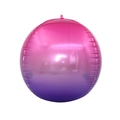 22-inch 4D round aluminum foil balloon with metallic pink and purple gradient finish - 22 Inch 4D Ball / Purple Gradient
