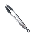 Pinza da cucina in silicone nero e acciaio inox con manico in legno e meccanismo a vite - Clip per Alimenti