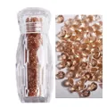 Micro diamantes de imitación champagne de 1,1 mm para uñas en frasco facetado DIY - 3000pcs/Botella / 13# Amarillo Cristal