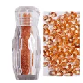 Micro diamantes ámbar de 1,1 mm en frasco con detalles facetados para diseño de uñas - 3000pcs/Botella / 21# Champaña