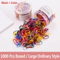 Elastici per capelli colorati spessi per bambine in barattolo, set da 1000 pezzi - 1000 pezzi colori misti grande normale barattolo