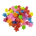 Bulk colorful star-shaped mini hair claws in assorted plastic matte finishes for kids - Star Style