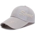 Hellgraue atmungsaktive Mesh-Baseballkappe mit Sport-Stickerei für den Sonnenschutz - Beige